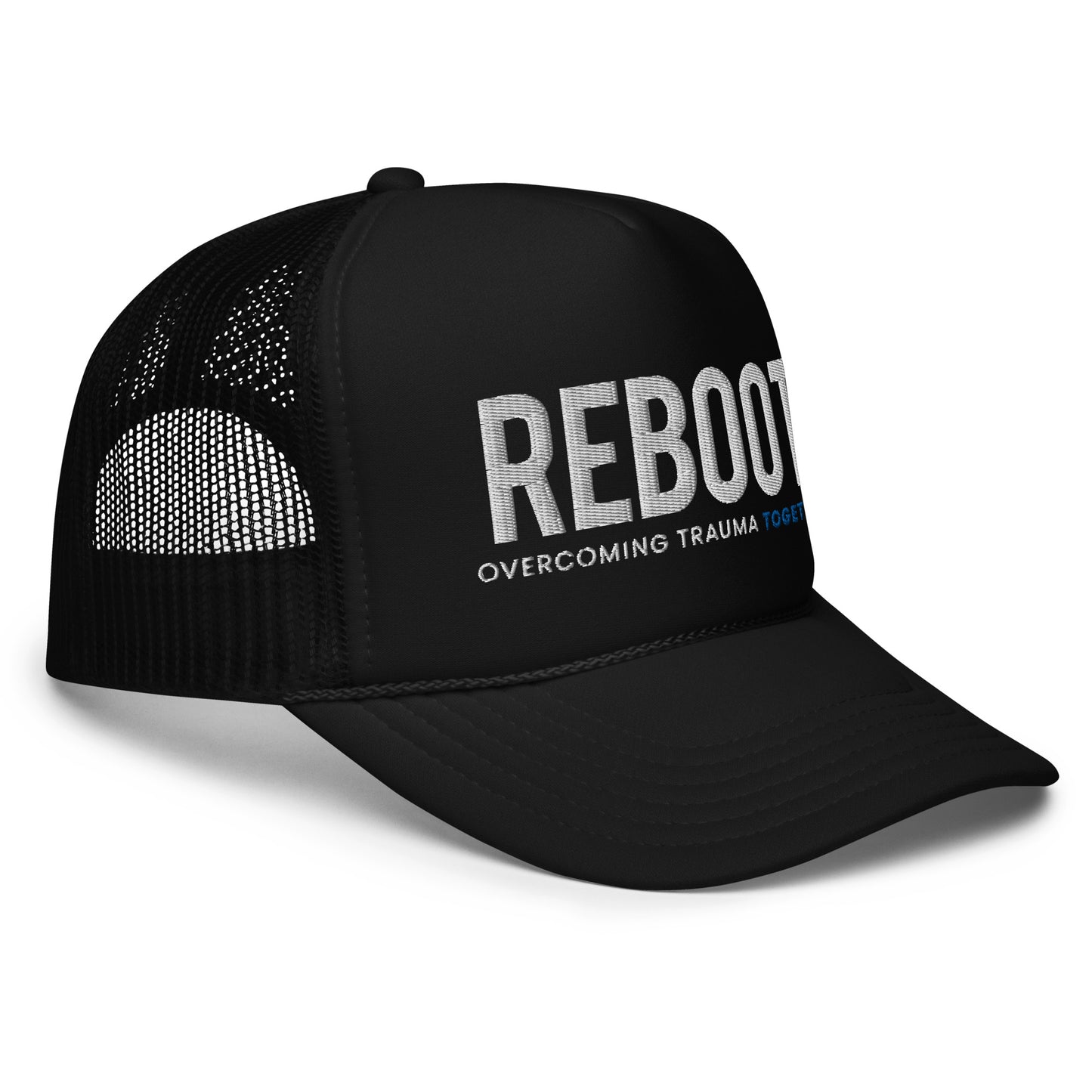 REBOOT Overcoming Trauma Together Foam Trucker Hat